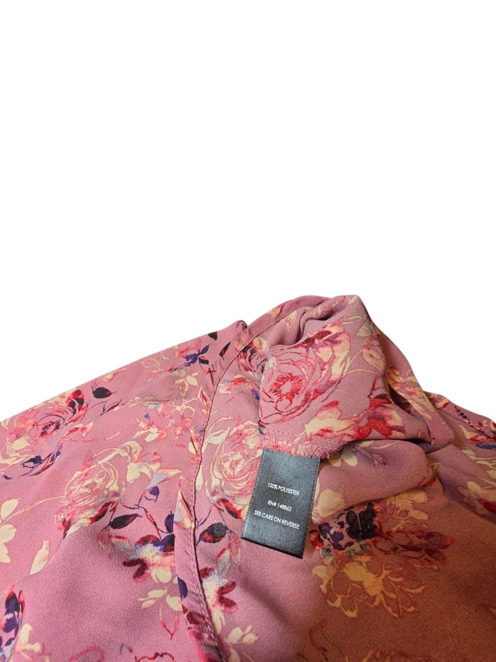 NWT Torrid Plus Size 6X 6 Dusty Rose Pink Floral Lace Up Cold Shoulder Blouse - Picture 4 of 10